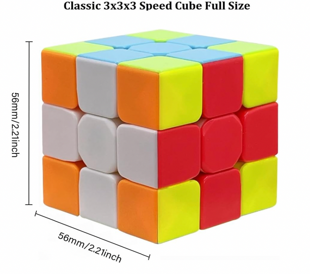 3x3 Speed Cube Puzzle Rubiks Stickerless Kids To